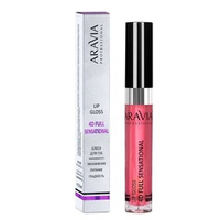 Увлажняющий и восстанавливающий блеск для губ тон 02 Розово-Красный Aravia Professional 4D Full Sensational Lip Gloss 5,5мл