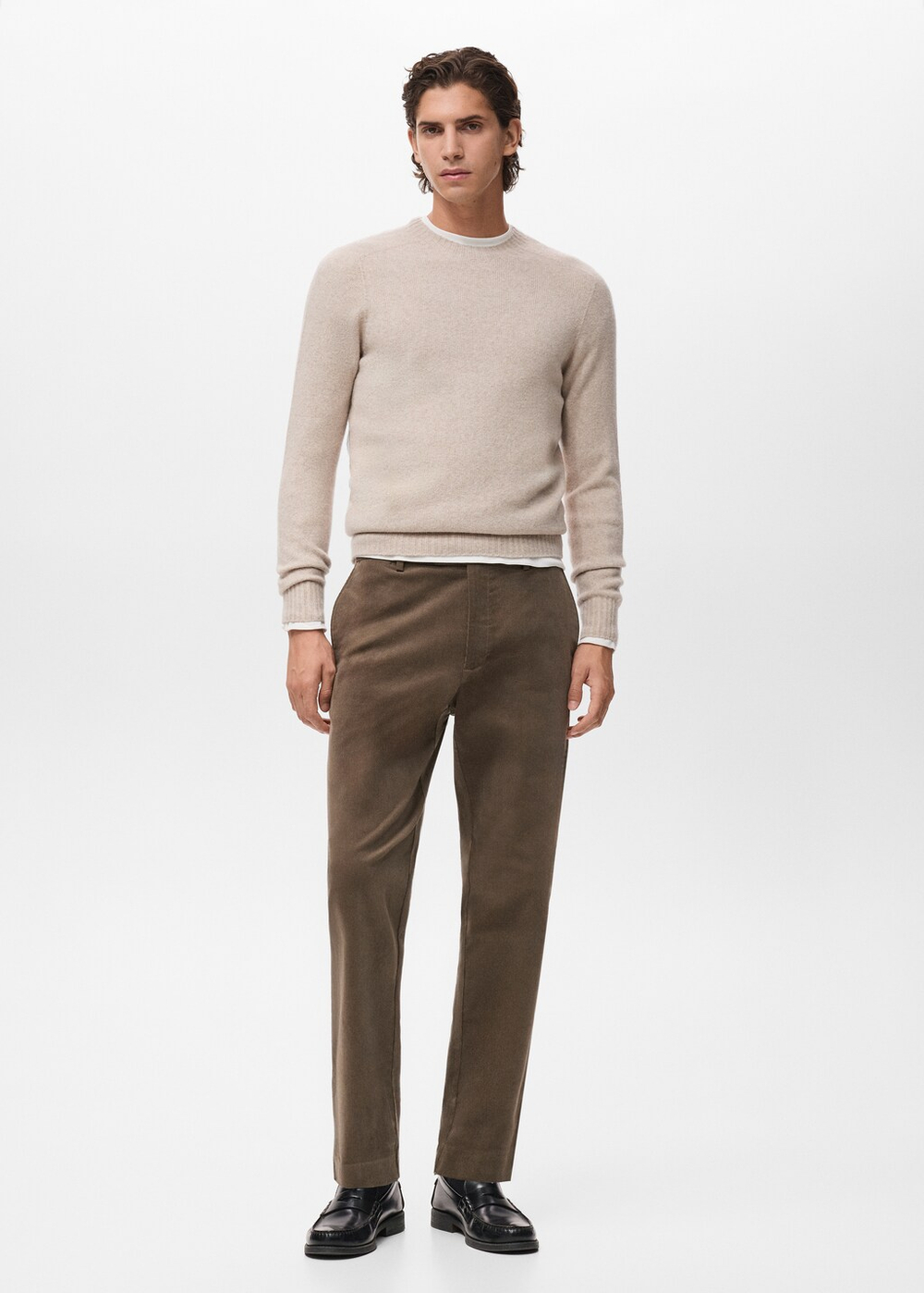 Джемпер из смесового шерстяного трикотажа