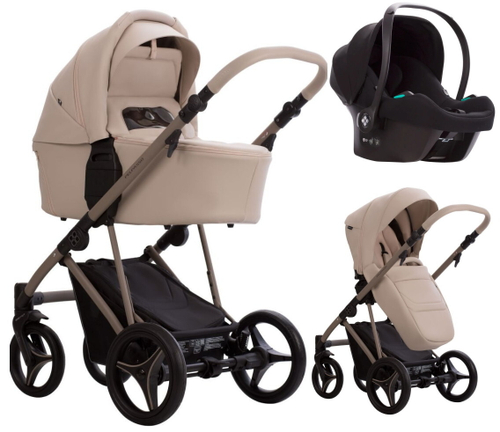 Детская коляска Bebetto Pelpasso Pro 3 в 1 с автокреслом Avionaut Cosmo 02 св.бежевая кожа