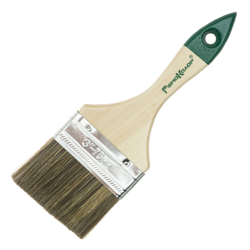 01-3-330 Кисть малярная плоская "Стандарт Лазурь"  3"-75мм