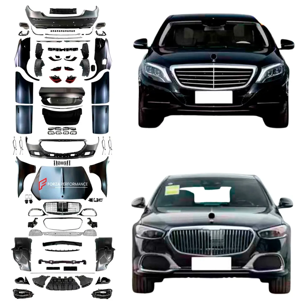 Обвес переделка для Mercedes-Benz W222 2014-2020 для обновления до X223 W223 S680 Maybach 2022+ Майбах Мерседес Бенц S класс