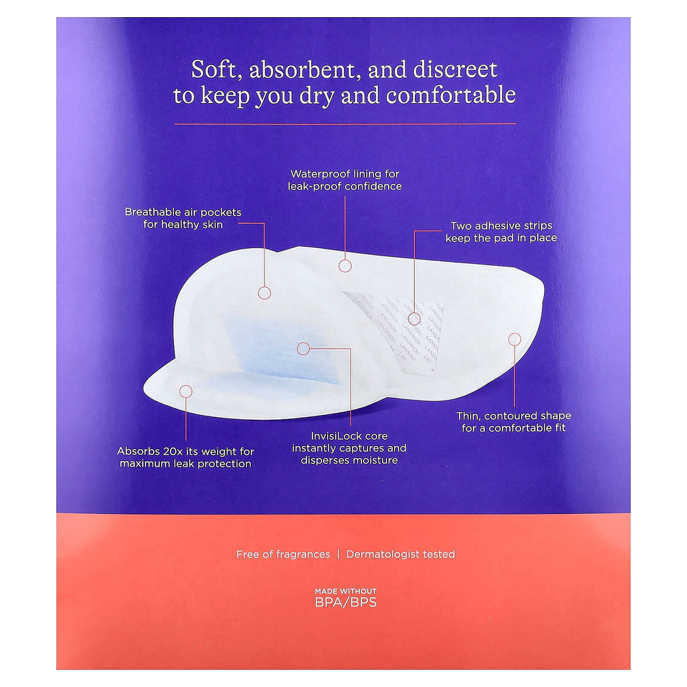 Lansinoh, кормящие прокладки Stay Dry, 200 прокладок в индивидуальной упаковке