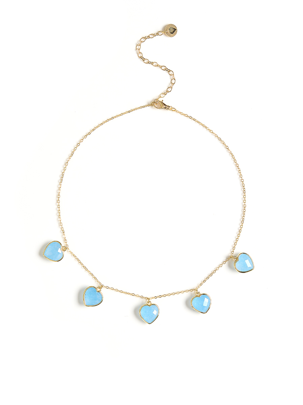 Чокер "Amour" с голубым агатом Gold