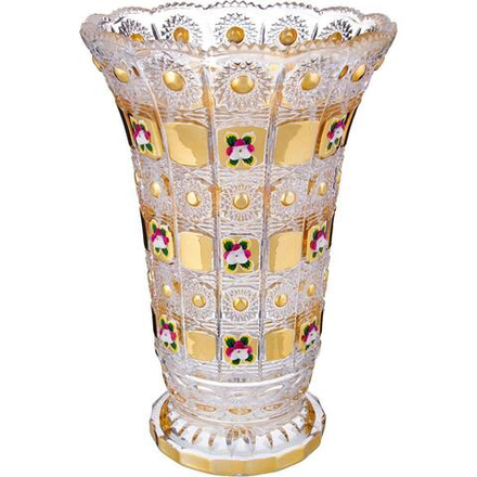 ВАЗА "LEFARD GOLD GLASS" ДИАМЕТР=17 СМ. ВЫСОТА=25 СМ. (КОР=6ШТ.)