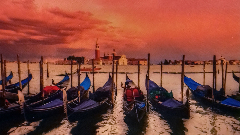 Микровелюр Xpoint (Икспоинт) 0025.01 Венеция закат