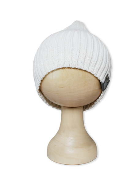 Шапочка вязаная в рубчик Чиполлино Сахар хлопок RinaAmari