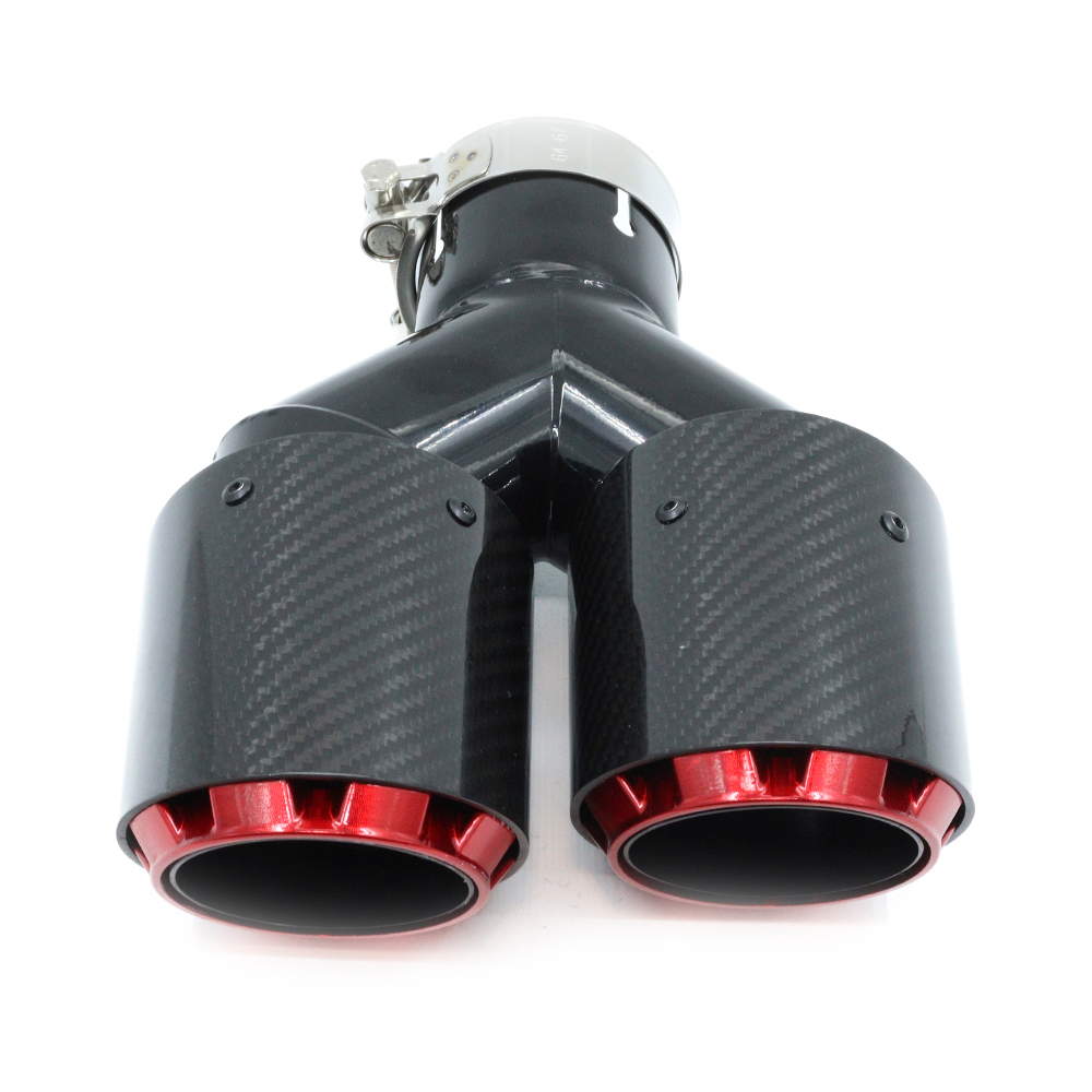 Насадка на глушитель AFM2-63-93R ЧЕРНАЯ с красной вставкой