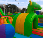 Коммерческий надувной батут «Дракончики», 16x11x8.5