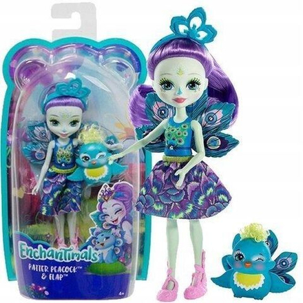 Кукла Enchantimals Mattel - Кукла Пэттер Павлина с питомцем - Энчантималс FXM74