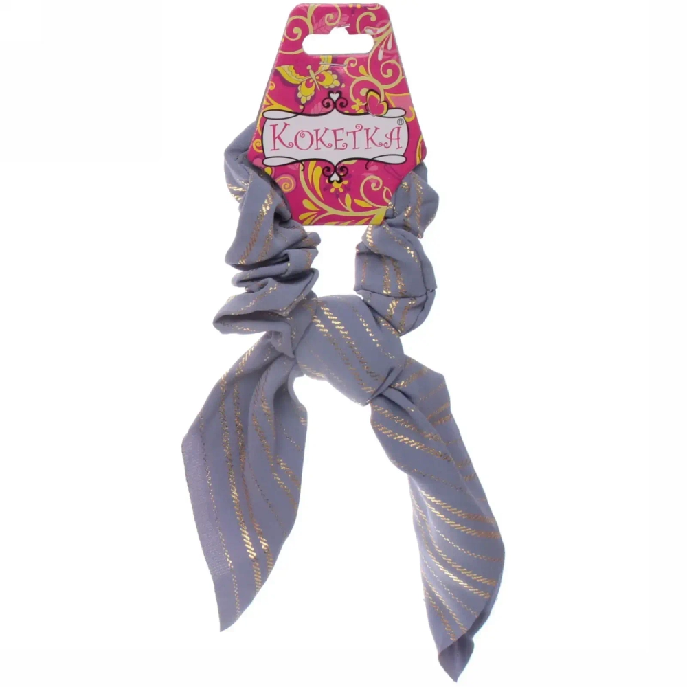 Резинка для волос 1шт «Collection KiKil», золотые полосочки, микс 6 цветов, d-8.5см