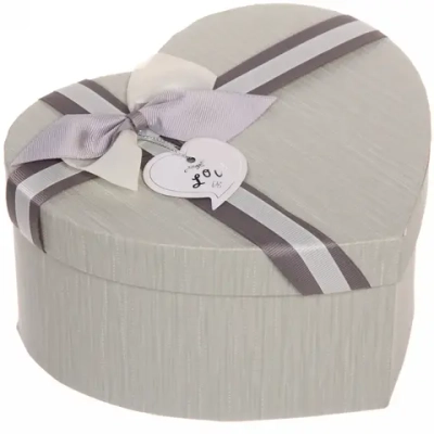 Коробка подарочная «От всего сердца», цвет серый, 18*20*10 см