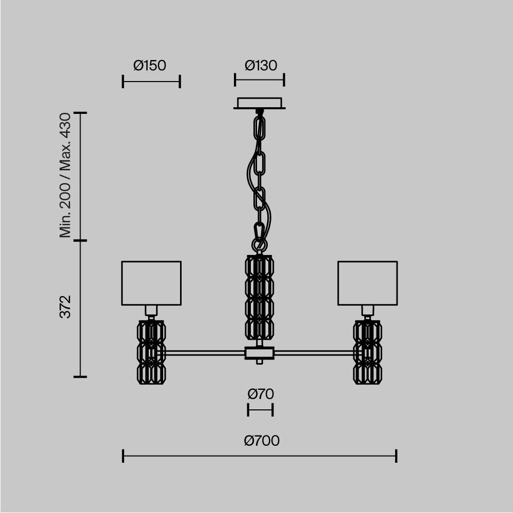 Подвесная люстра Maytoni Talento DIA008PL-05CH