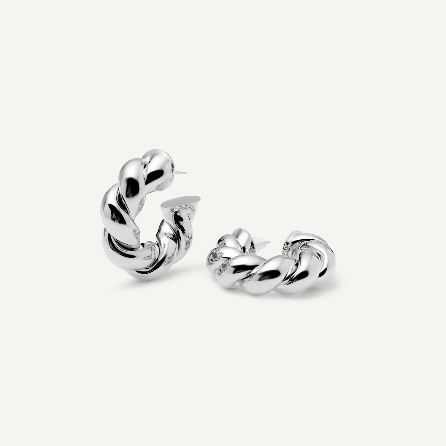 Серьги Whirling Lines Earrings - Silver