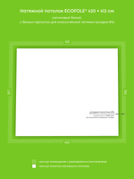 Натяжные потолки 14.8 м2, 14.3 м2, 19.6 м2