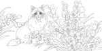 Gifts from animals Birth Moon Flower. Coloring Book