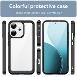 Противоударный чехол для OPPO Reno 14 Глобал и Reno 14F, усиленные прозрачные защитные рамки черного цвета