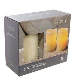 Bright LED-09 Набор светодиодных свечей (2шт.) с таймером