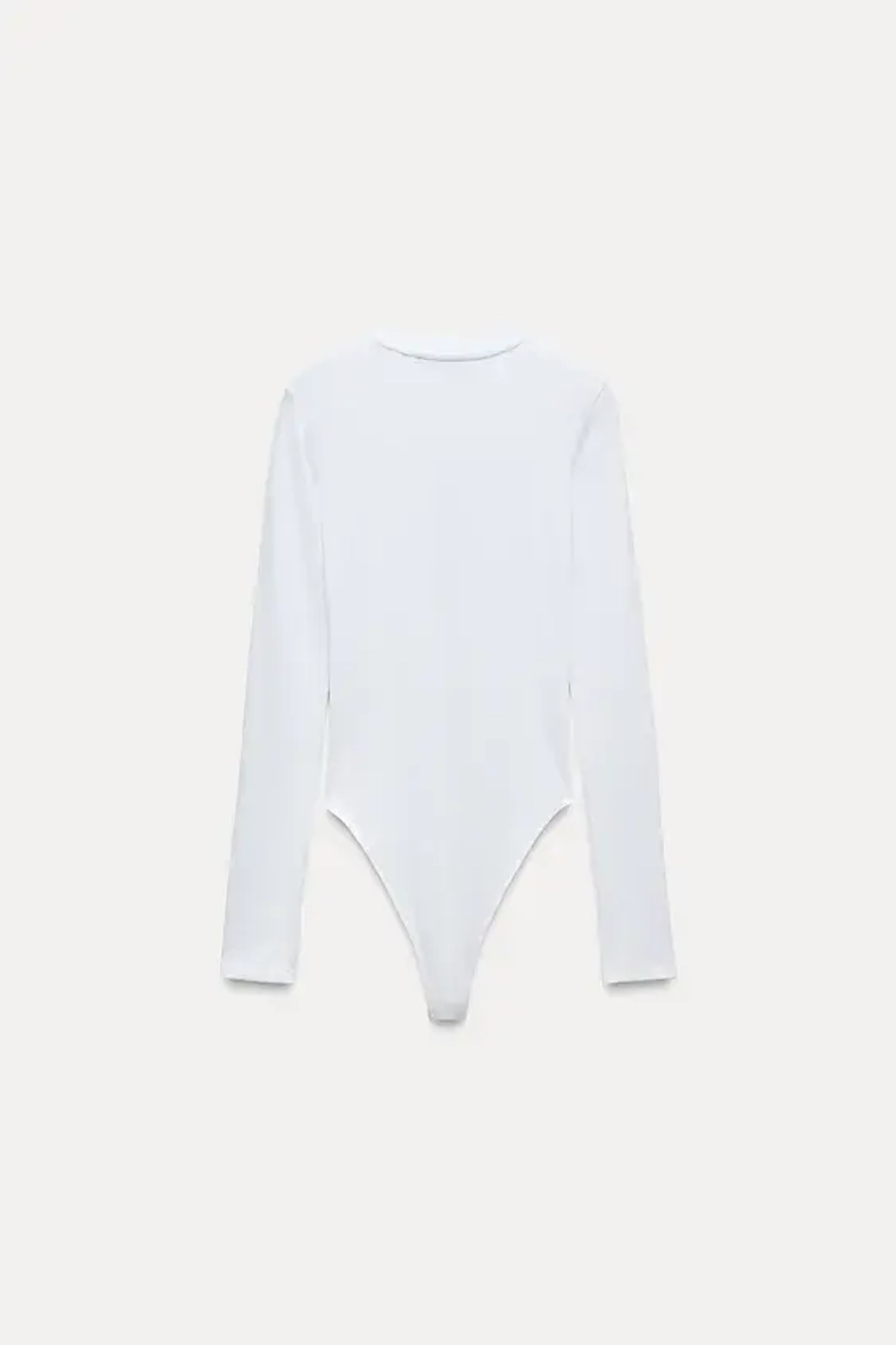 ZARA БОДИ ИЗ ХЛОПКА И МОДАЛА, БЕЛЫЙ