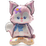 Шар Фольгированный Котенок с цветком (Ассорти)