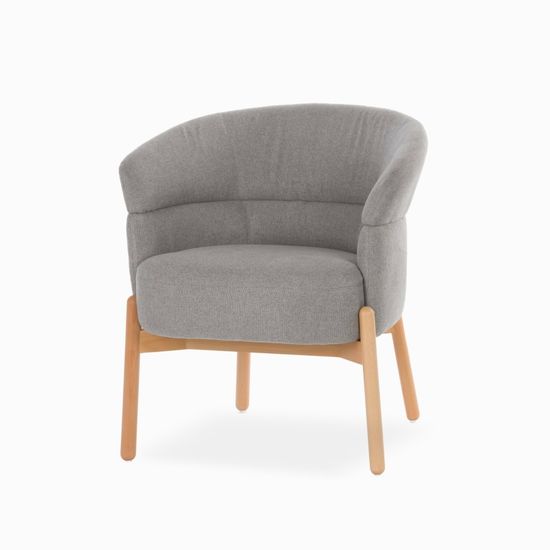 Кресло Wally Wood цвет серый