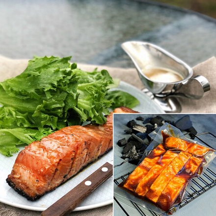 Лосось в соево-медовом маринаде. (морож.)