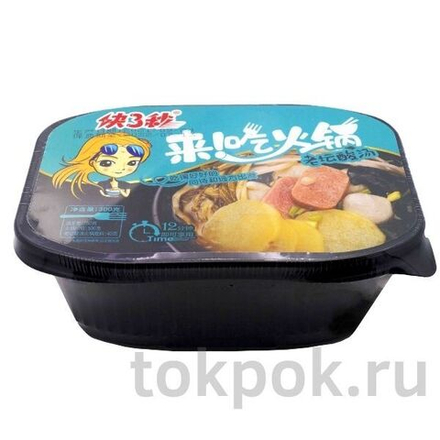 Саморазогревающаяся лапша с картошкой и сосисками Laihuo Li Хот Пот, 300 гр