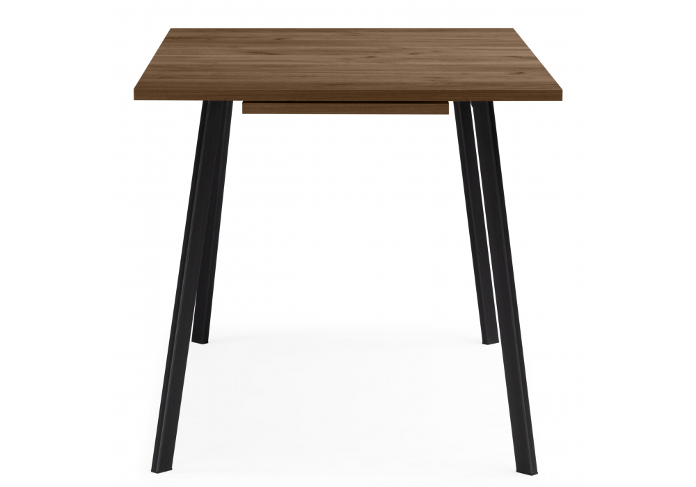 Стол деревянный Woodville Кортни 117 (157) x 77 дуб крафт табачный, черный матовый, ножки черные
