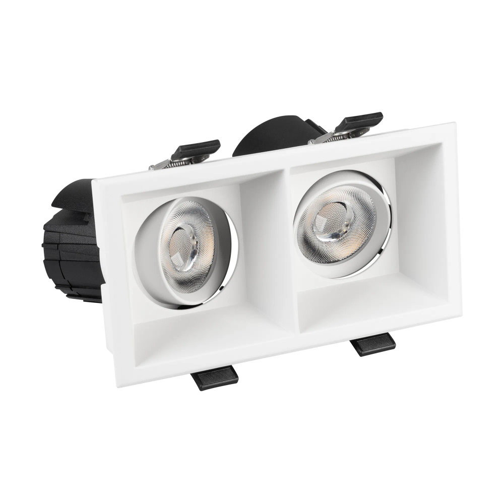Светильник MS-FLOW-BUILT-S157x85-2x12W Warm3000 (WH, 55 deg, 230V) (Arlight, IP20 Металл, 5 лет) 055920