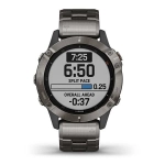 Спортивные наручные часы Garmin Fenix 6 Sapphire титановый с титановым браслетом 010-02158-23
