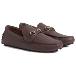 GUCCI DRIVER Gommino Loafers Men"s Dark Brown
