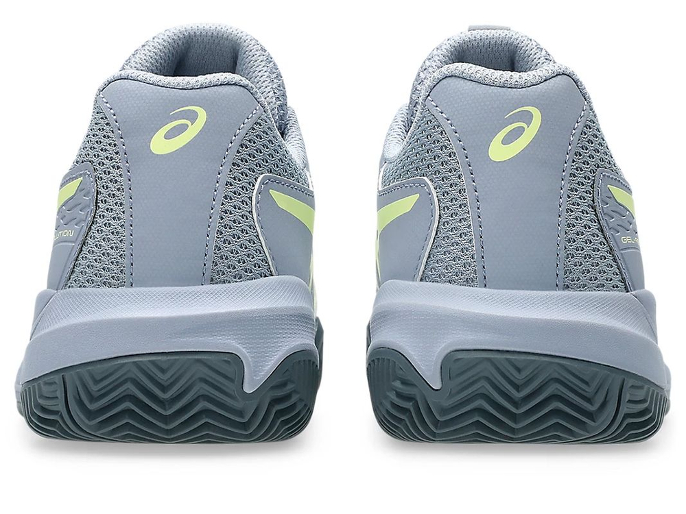 Детские теннисные кроссовки Asics Gel-Resolution X GS Clay - grey blue/pistachio