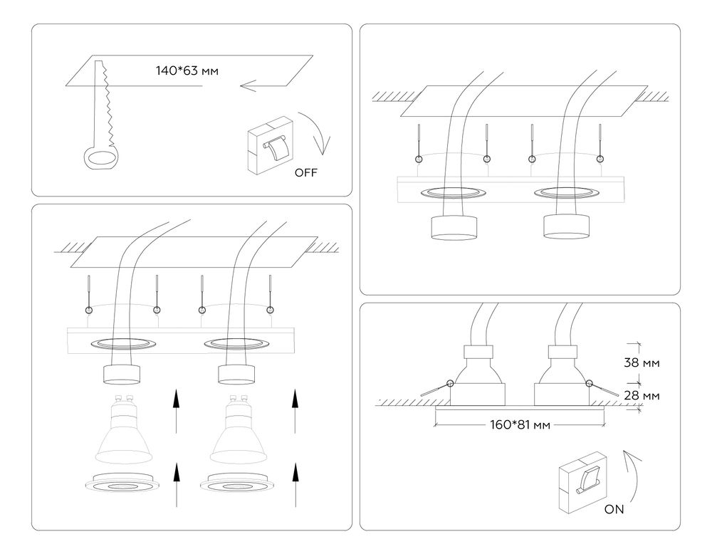 Ambrella Светильник встраиваемый Standard Tech TN102460