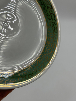 Чайное трио с зелёной каймой