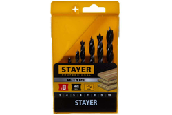 Набор сверл спиральных по дереву M-type Profesional (8 шт; 3-10 мм; HCS; М-образная заточка) Stayer 2942-H8_z02