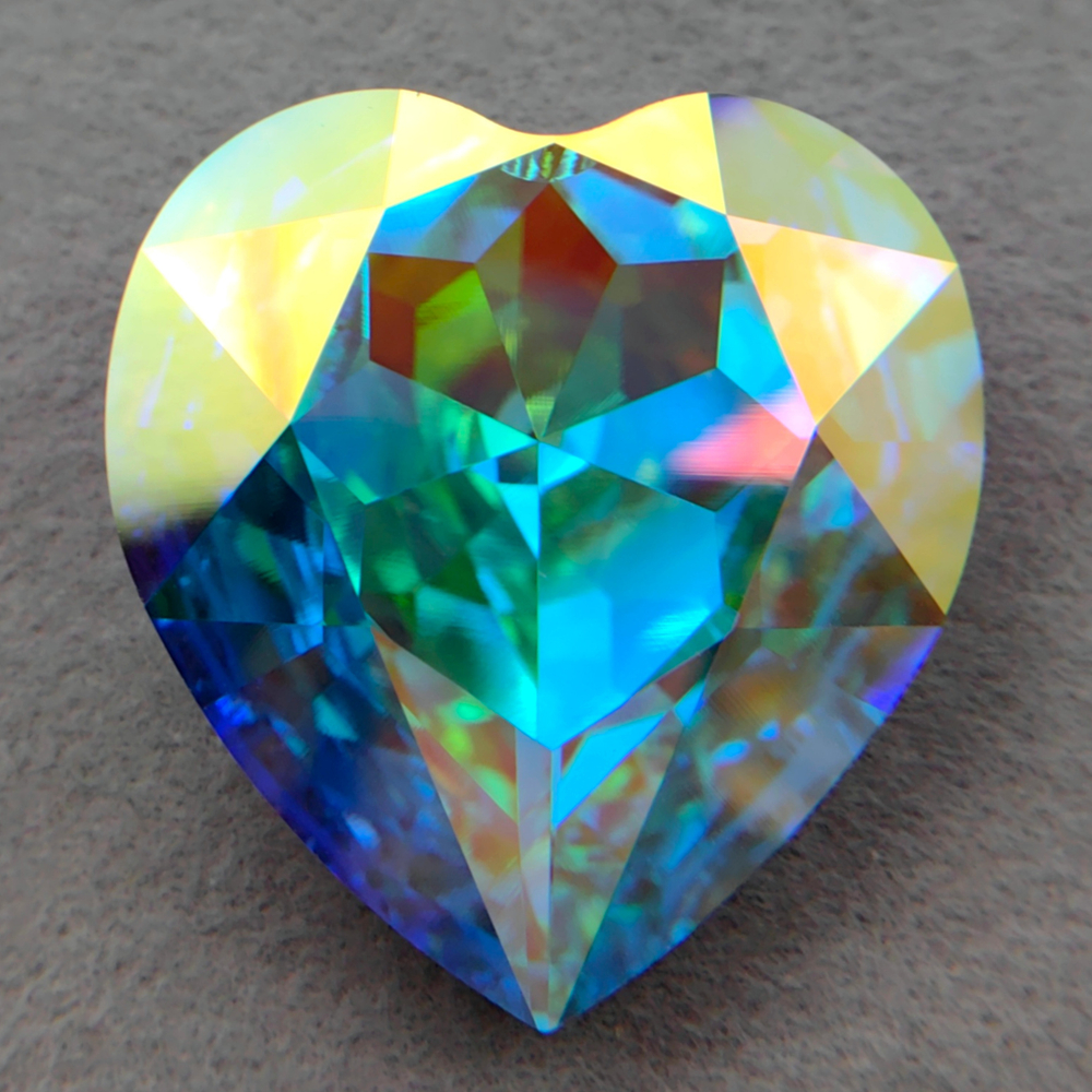 Swarovski 4827 Round Heart, Crystal AB F