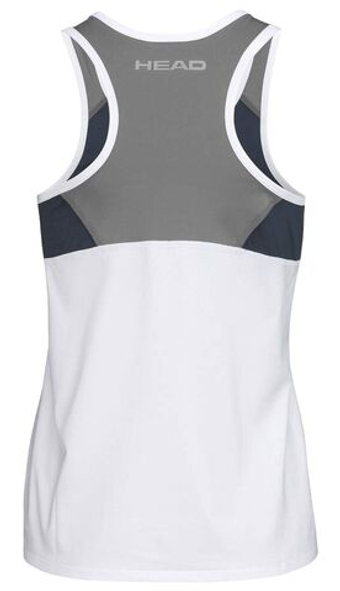 Женский топ теннисный Head Club 22 Tank Top - белый/темно-синий