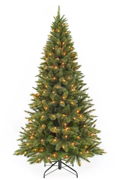 Ель Лесная Красавица стройная 155 см., 120 LED ламп, леска+пвх, Triumph Tree (73897)