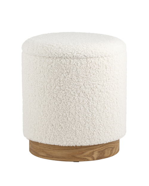 Пуф с ящиком Долли S тедди белый