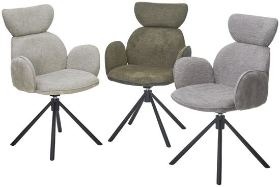 Стул VARDY 360 град.поворот. Brego-77 Зеленый, ткань/ 7525-156 Зеленый, велюр/Черный