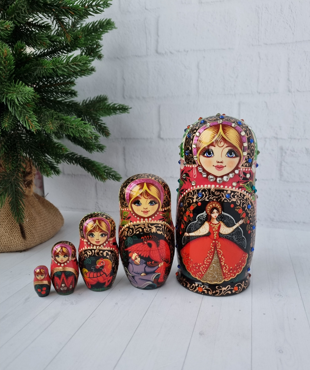 Матрешка Сказка 15см 5мест