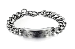 Браслет мужской с пластиной Steelman mn00106