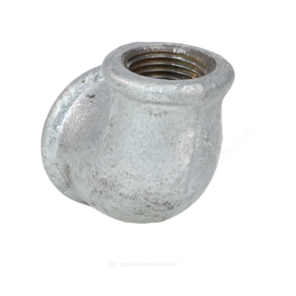 Угольник переходной чугун оц Ду 20х15 (3/4"х1/2") ВР/ВР Fittex