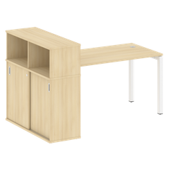 Метал Систем Куатро Стол письменный с шкафом-купе на П-образном м/к 50БП.РС-СШК-3.3 Т