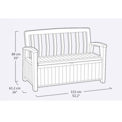 Скамья - сундук Keter Patio Bench white