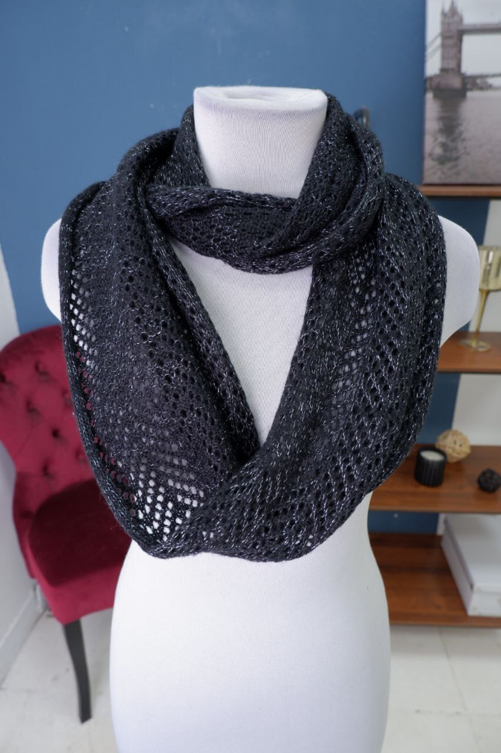 Шарф-снуд Crash On с люрексом