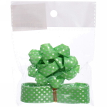 Набор для декорирования «Горошек» бант 6см, лента 2см (3м), Зеленый