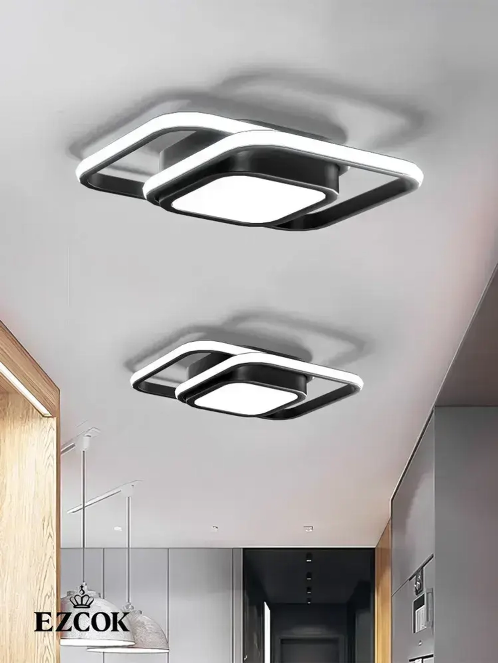 Люстра потолочный светильник, 36 Вт, 1 источника света, Подходит для кухни, спальни, детской комнаты, коридора