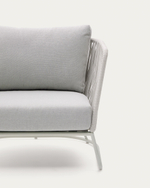 Уличное кресло Saconca из веревочного шнура и серой оцинкованной стали