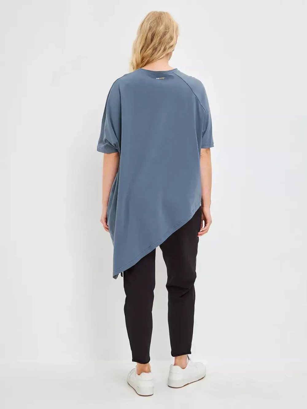 Туника оверсайз ассиметричная серый