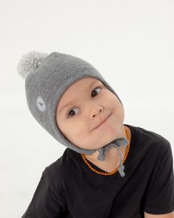 Шапка весенняя/осенняя вязаная КОДИ (Пепельный)